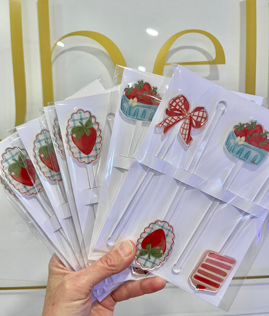 “Strawberry Sweets”  Stir Sticks