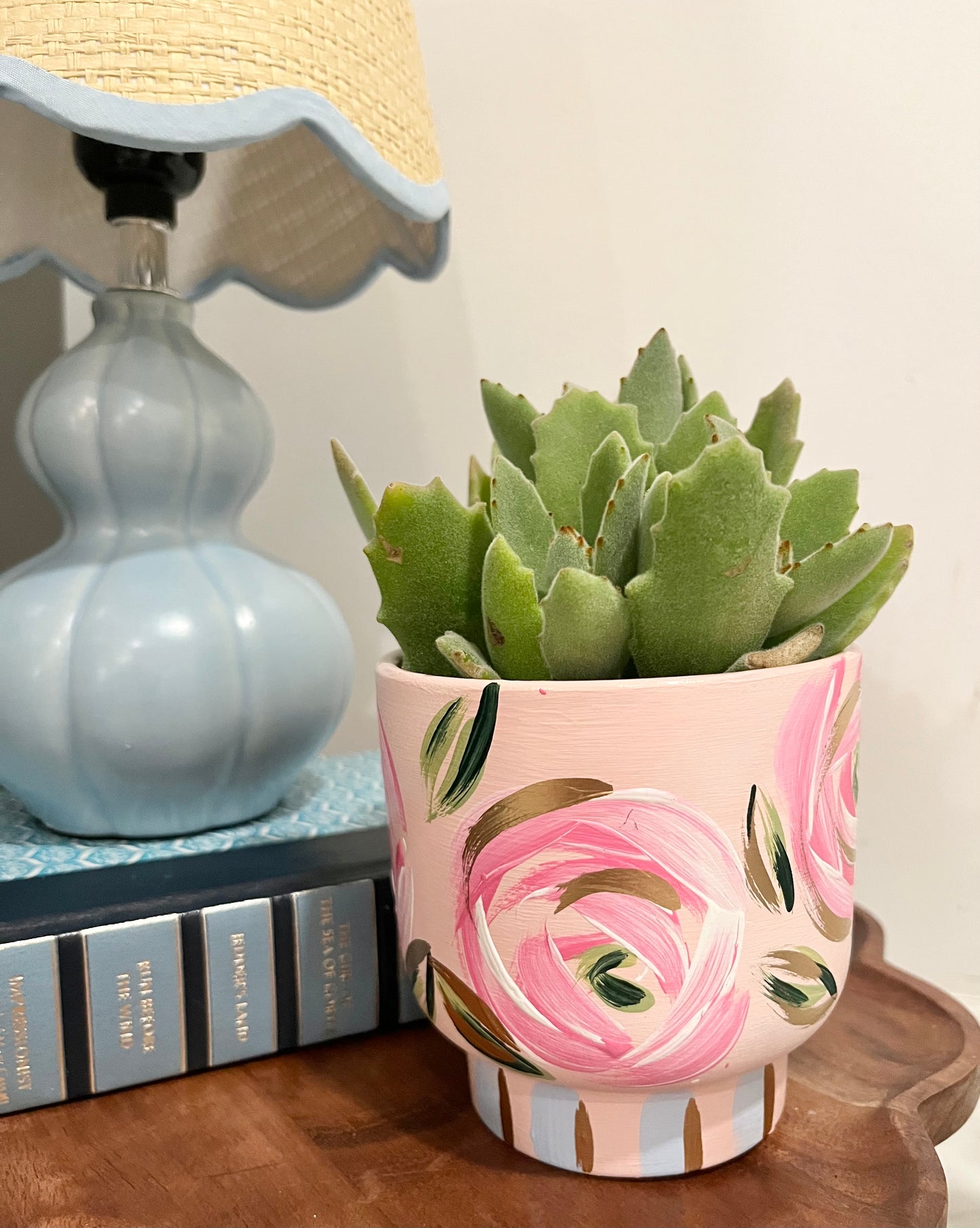 “Lily” Painted Pot