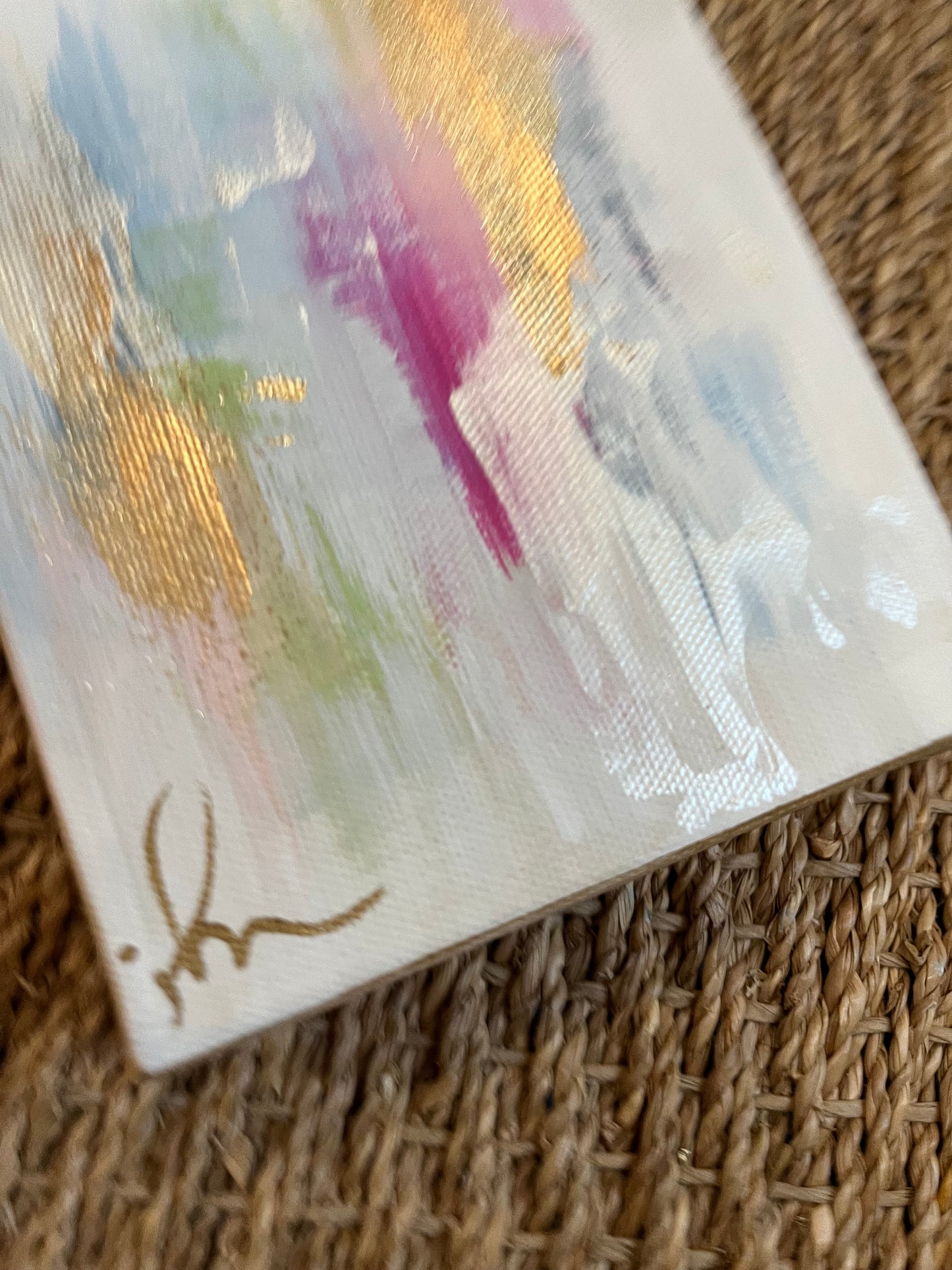 “Cotton Candy” 5x7 Abstract Art