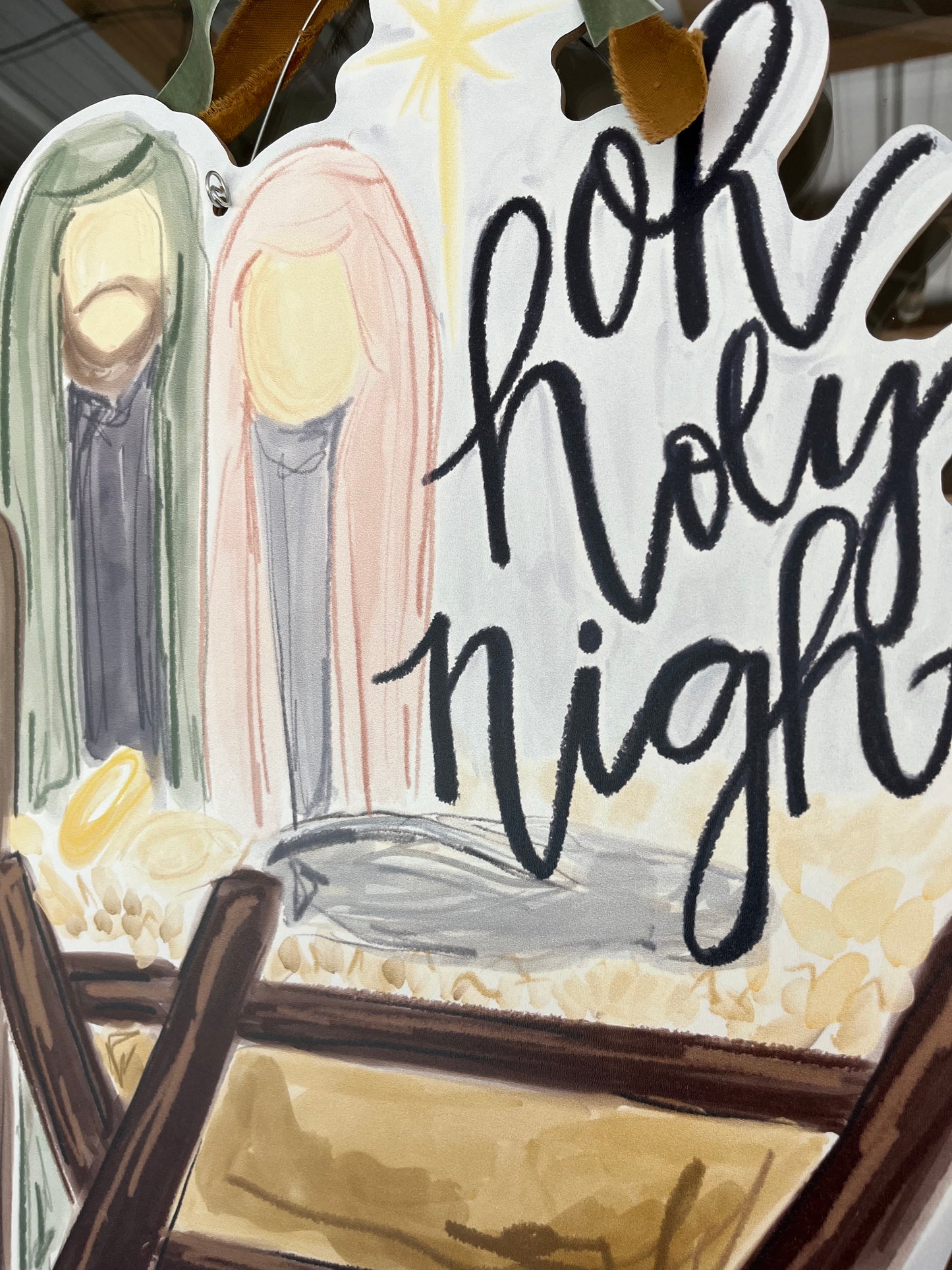 Nativity Wood Door Hanger