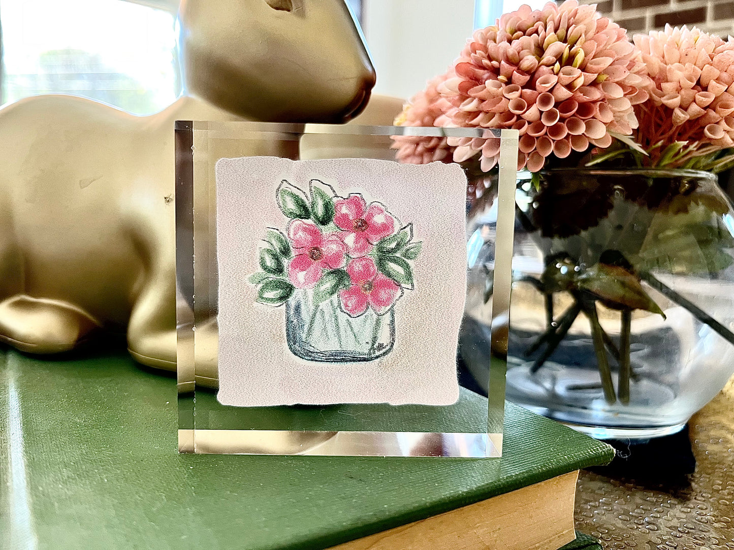Spring Bouquet Acrylic Block