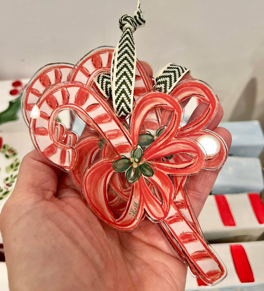 Candy Cane acrylic Ornament Wholesale