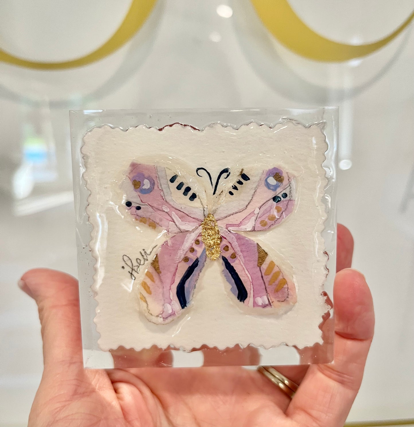 “Cali Rose” Butterfly Acrylic