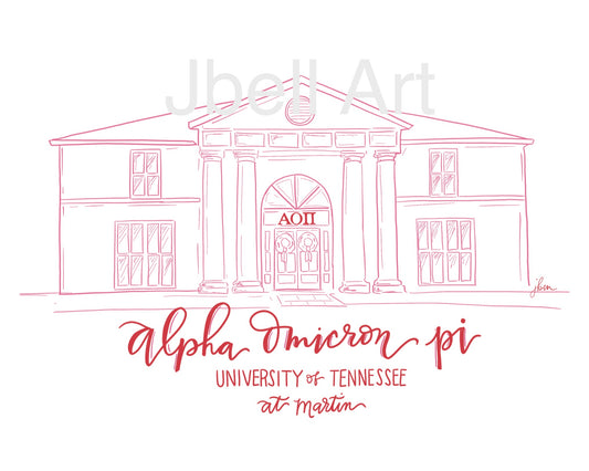 Alpha Omicron Pi House- UT Martin Print