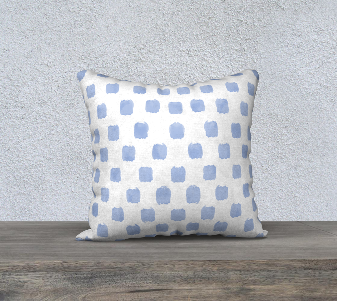Baby Blues Watercolor Pillow Cover