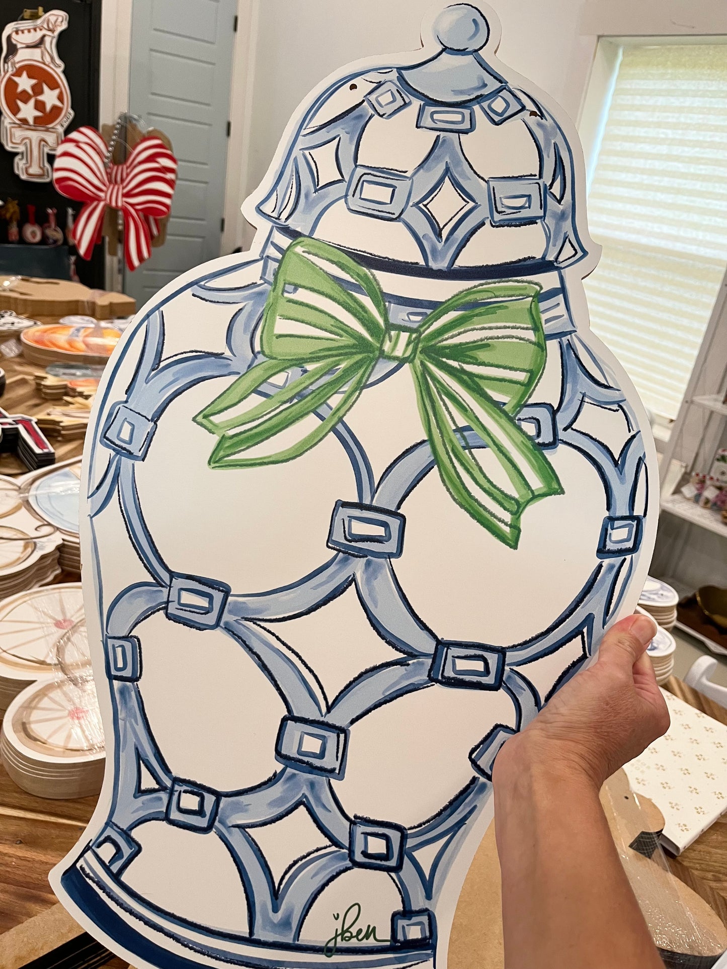 Ginger Jar Door Hanger