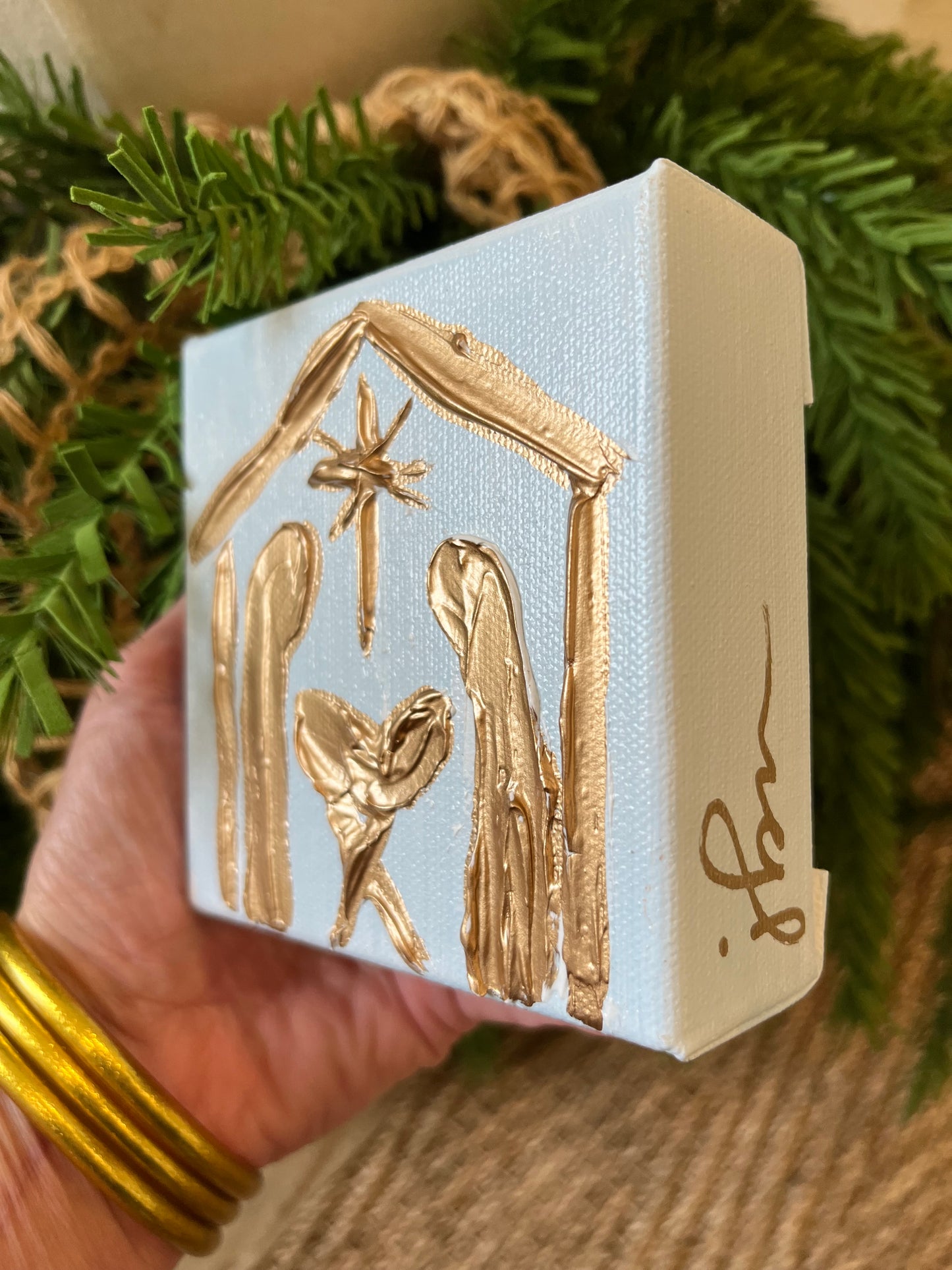 Away in a Manger canvas