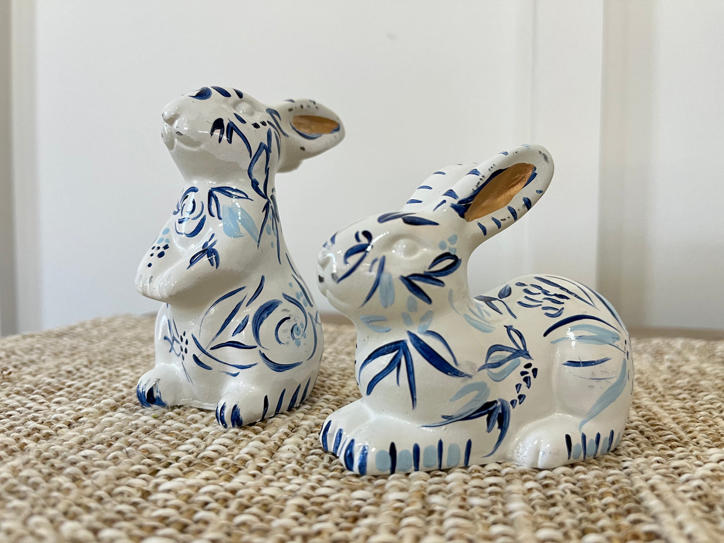 “Chinoiserie” Cement Bunny Set