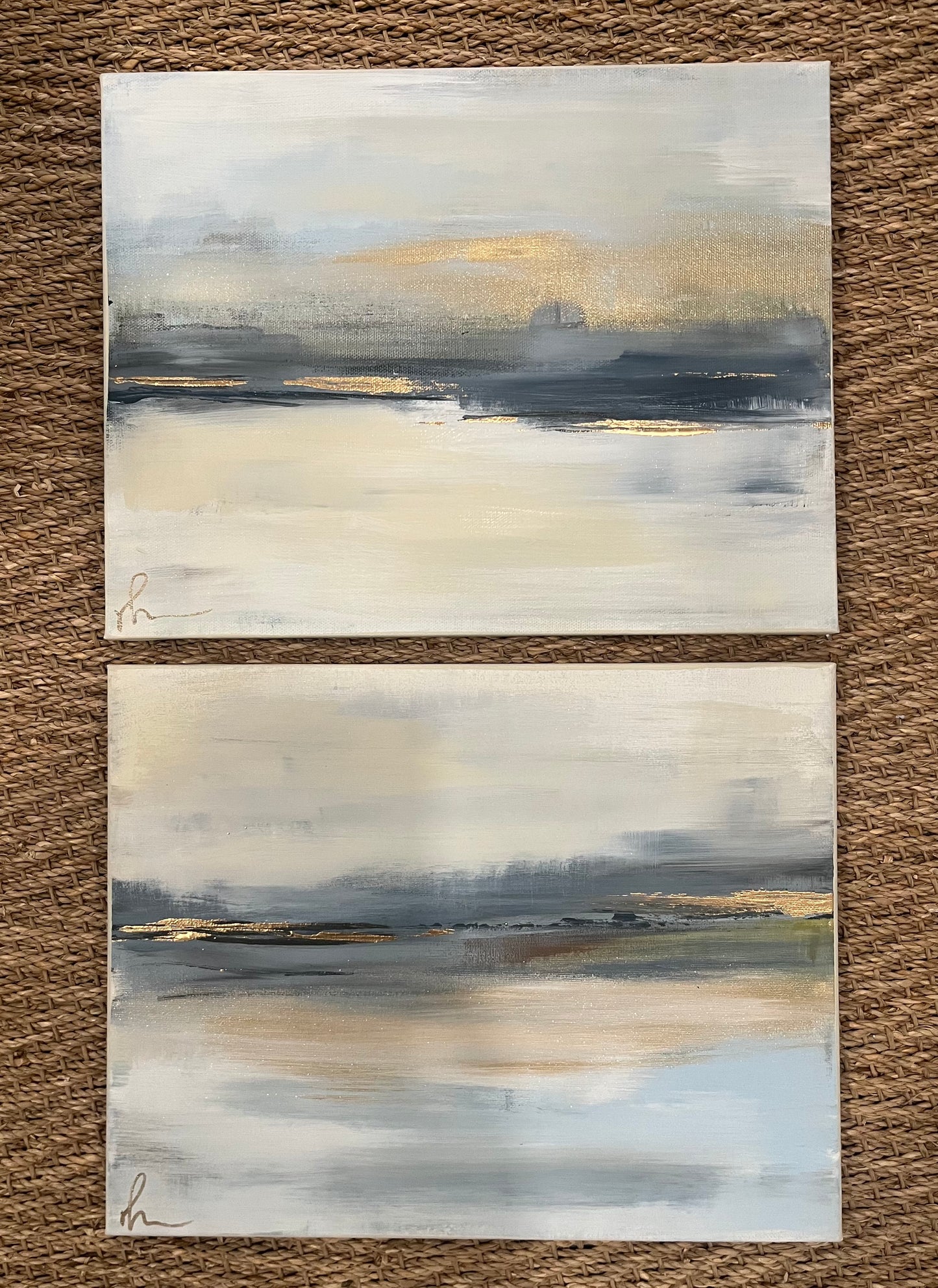 “Stormy Day” Set of 2 11x14 Abstract Originals