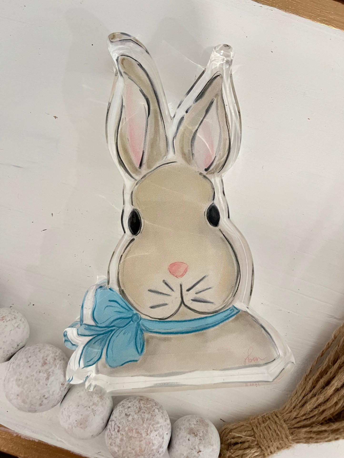 Bunny & Bows Acrylic Shelf Sitter