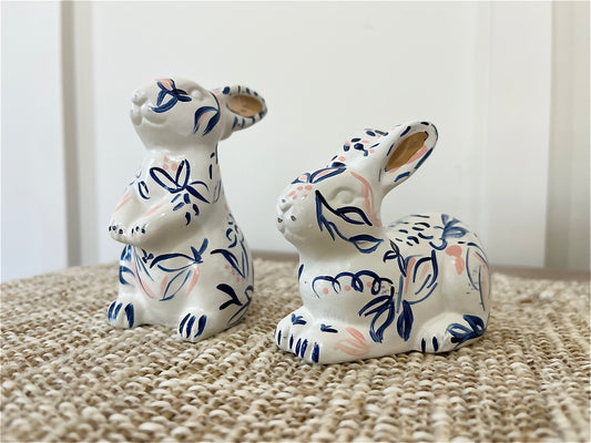 “Chinoiserie” Cement Bunny Set