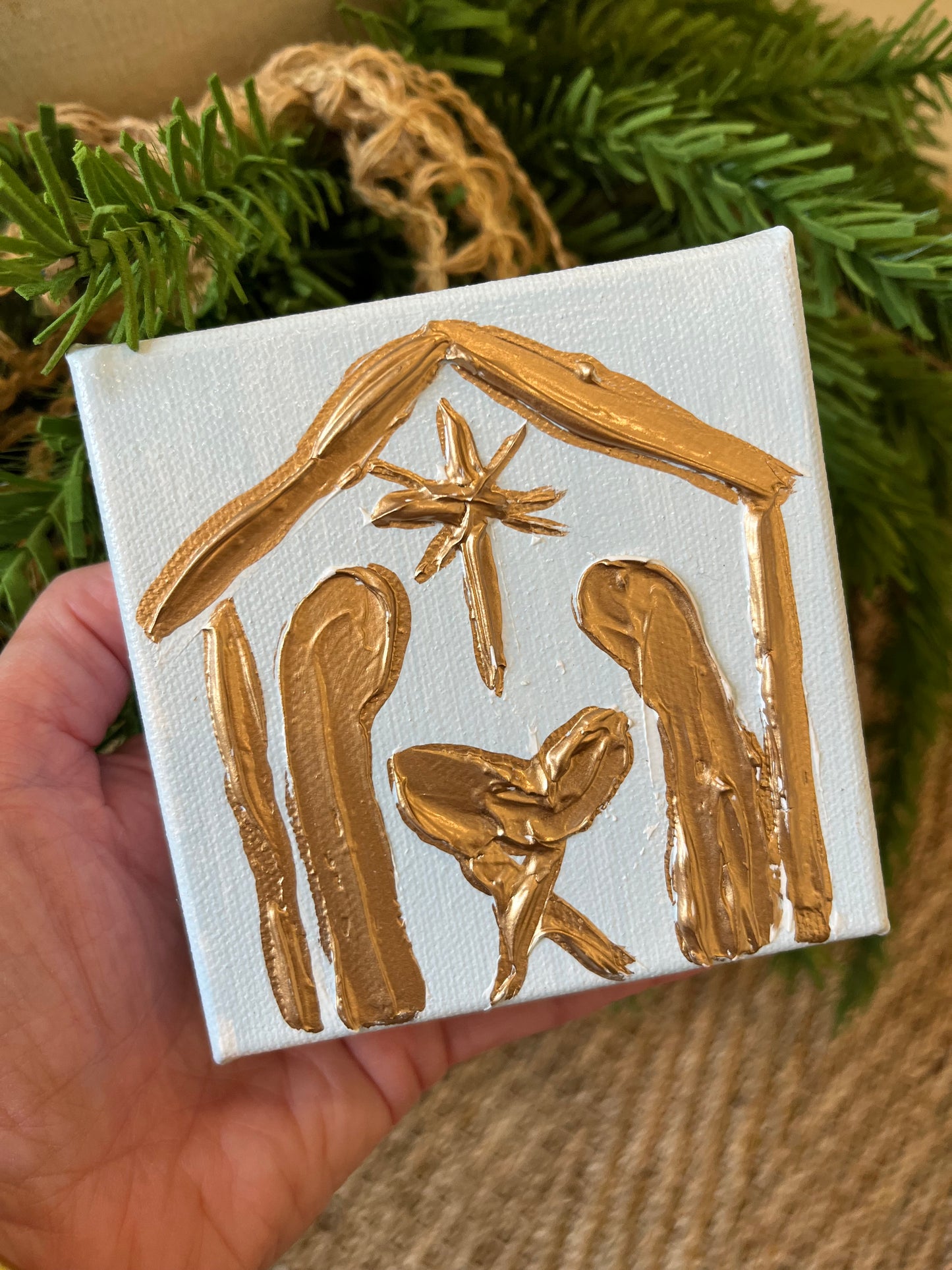 Away in a Manger canvas