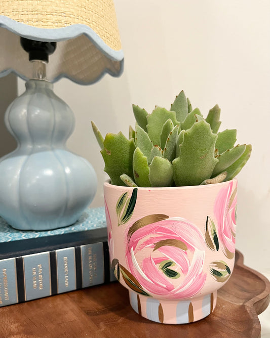 “Lily” Painted Pot