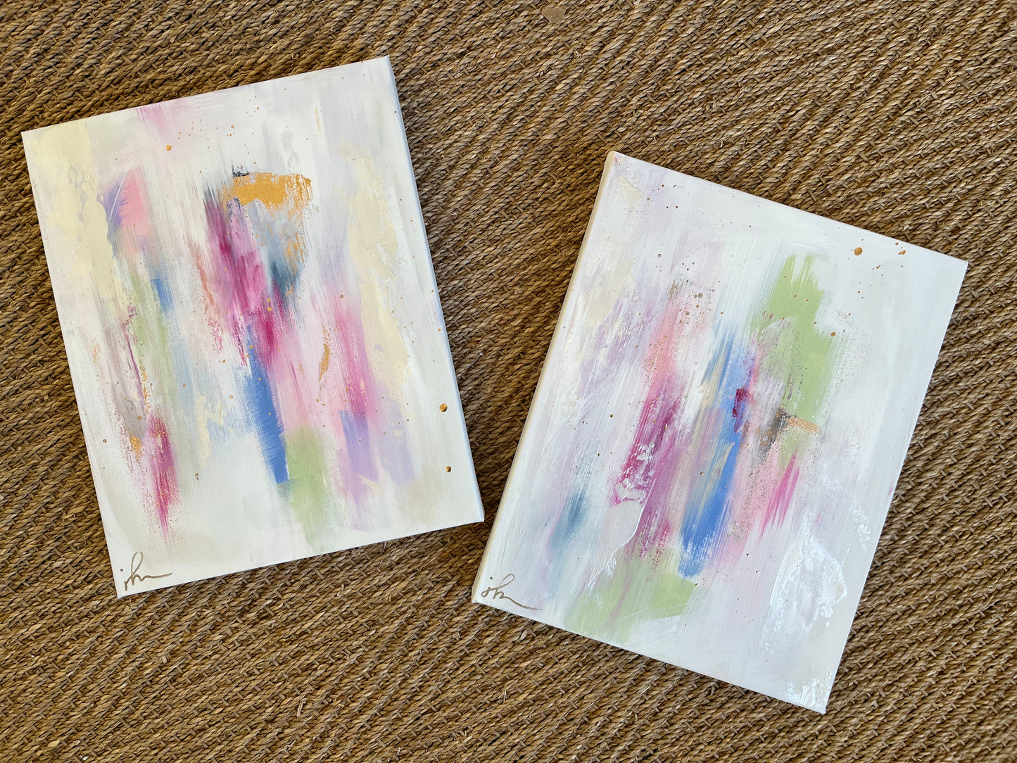 “Cotton Candy” set of 2- 11x14 Originals