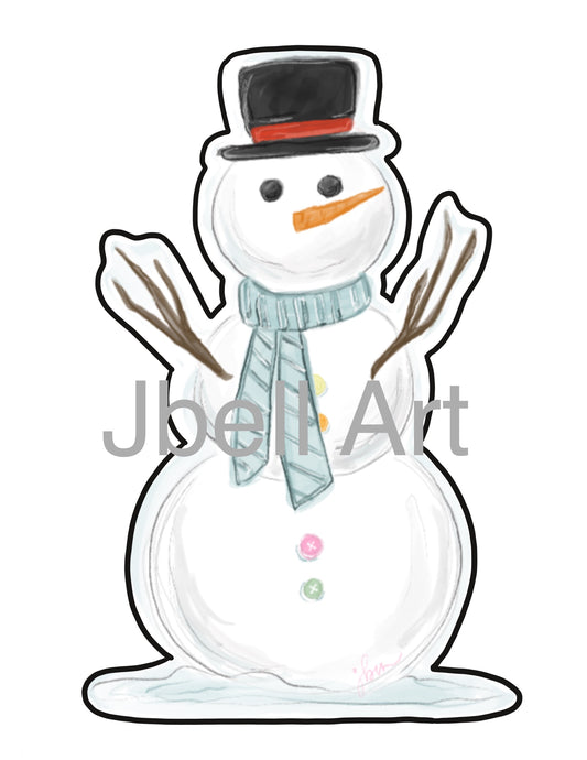 Mr Snowman door hanger