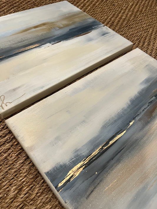 “Stormy Day” Set of 2 11x14 Abstract Originals