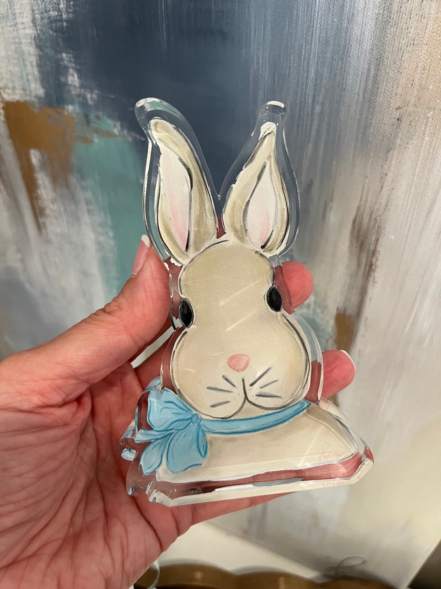 Bunny & Bows Acrylic Shelf Sitter