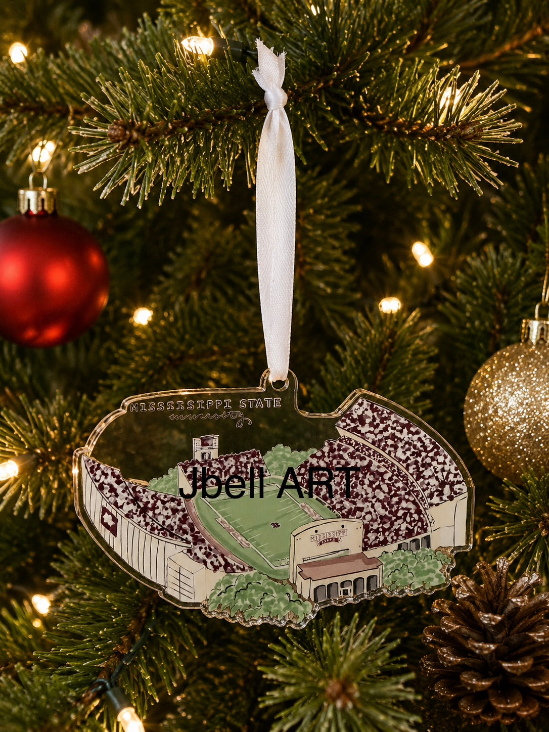 Mississippi State Acrylic Ornament