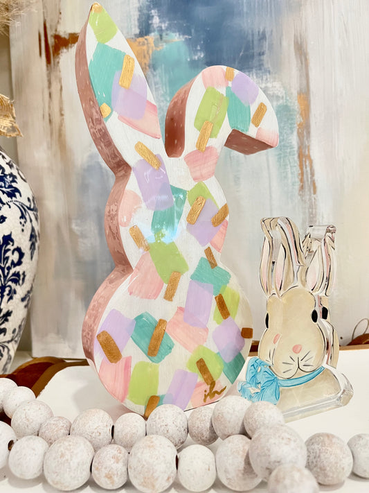 Tickled Pink Resin Bunny