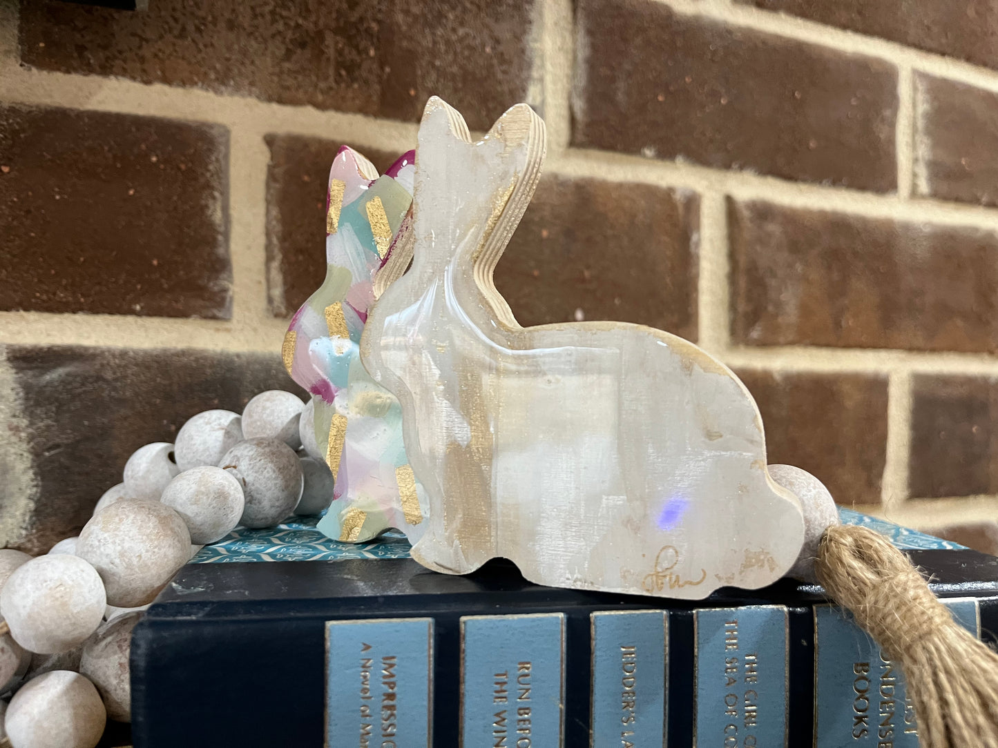 “Thumper” Abstract Resin Shelf Sitter