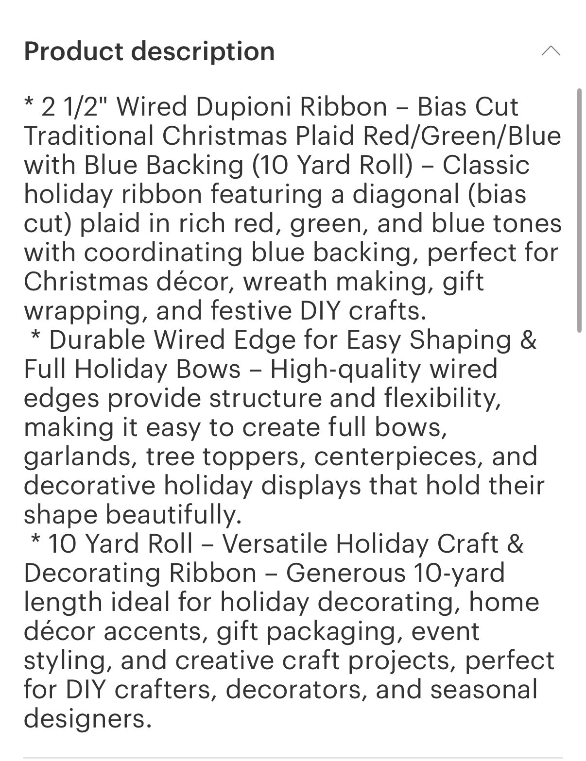 Pre-order 2.5 inch Wired Denim and Christmas Plaid Ribbon