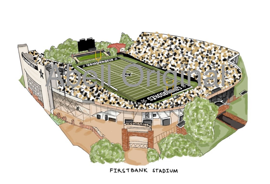 Vanderbilt Commodores Stadium print