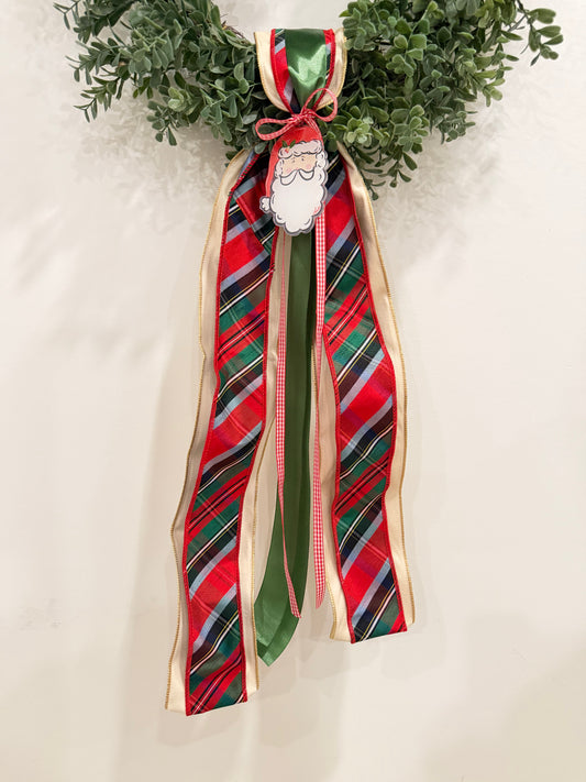 Holiday Ribbon Wreath Sash