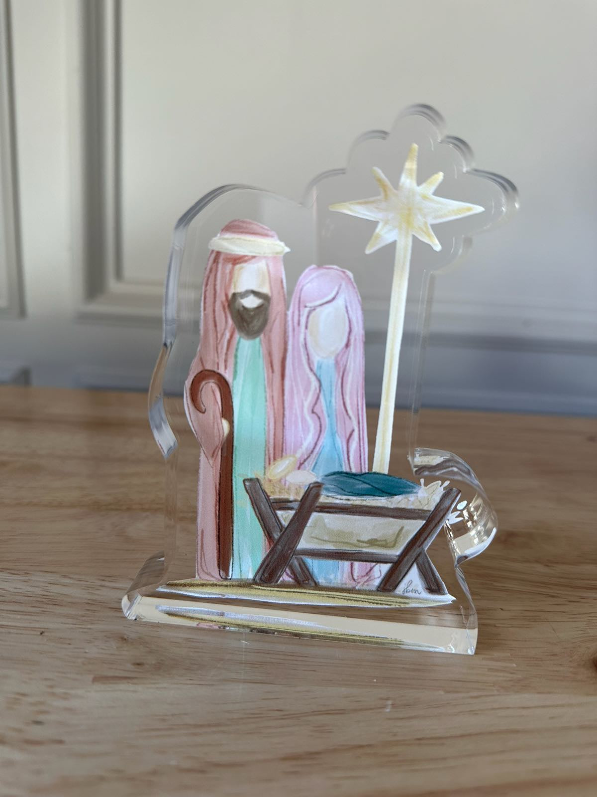 Away in a Manger Acrylic Block