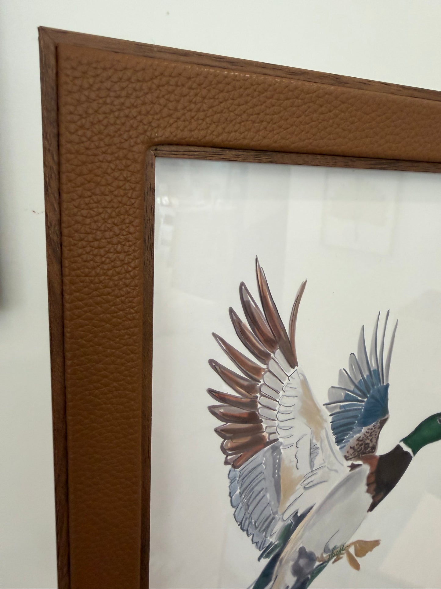 Leather Framed Mallard Print