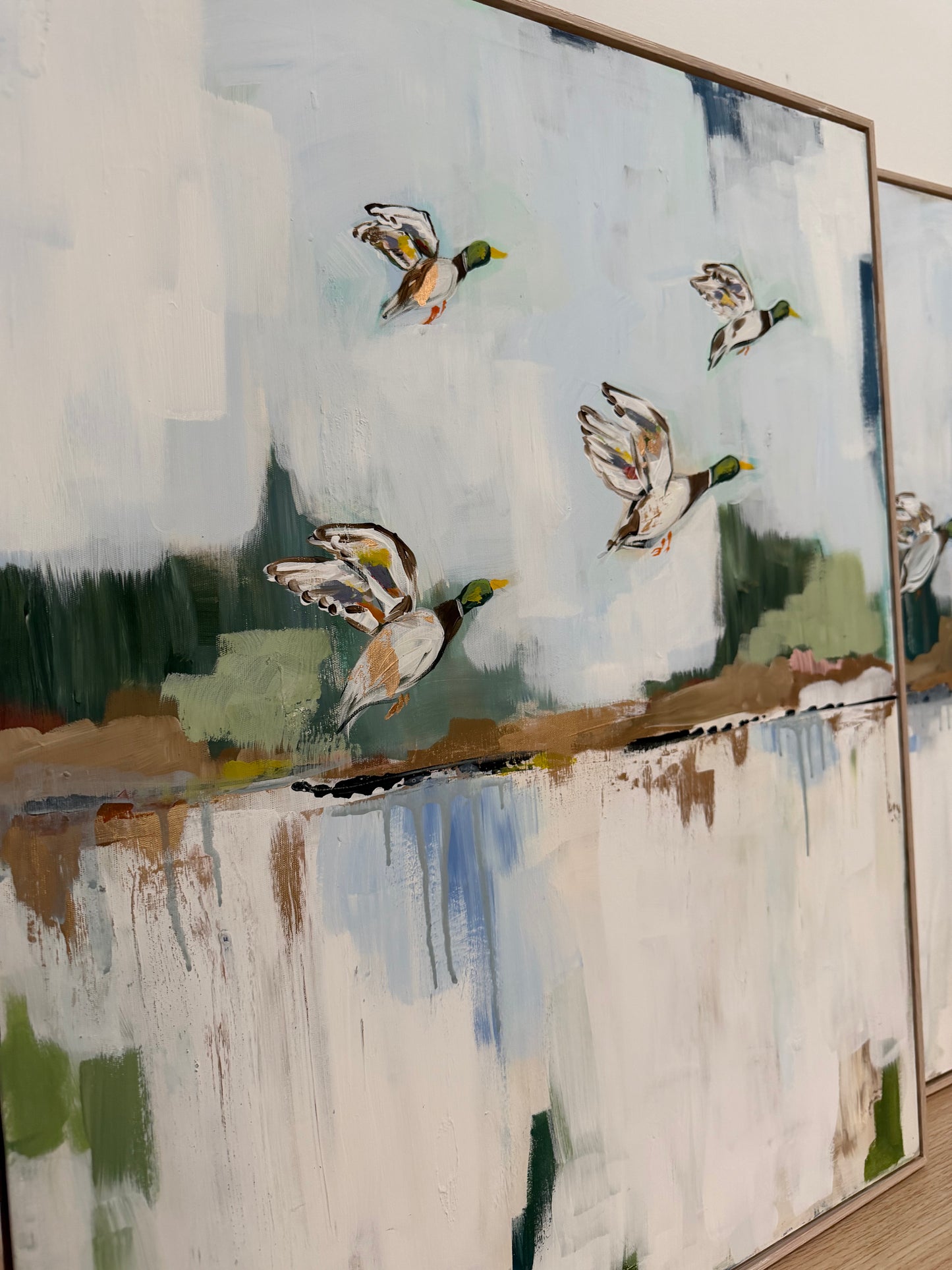 "Morning Flight" Set of 2 - 24x30