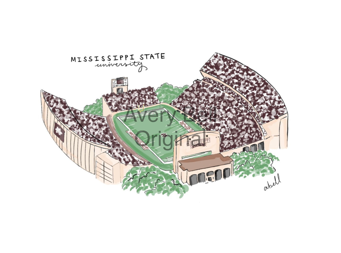 “Hail State” Print- Unframed