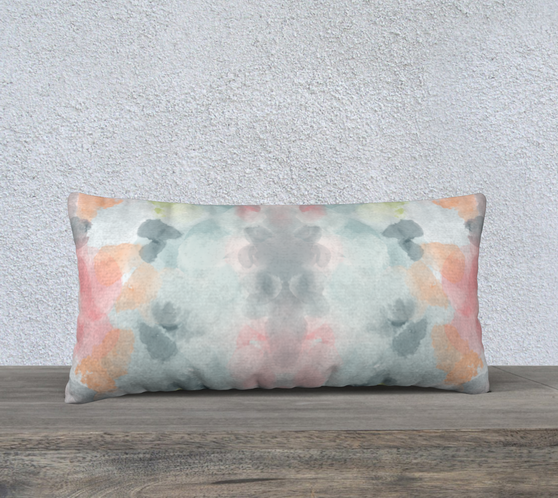 Margaret watercolor 24x12 Pillow cover