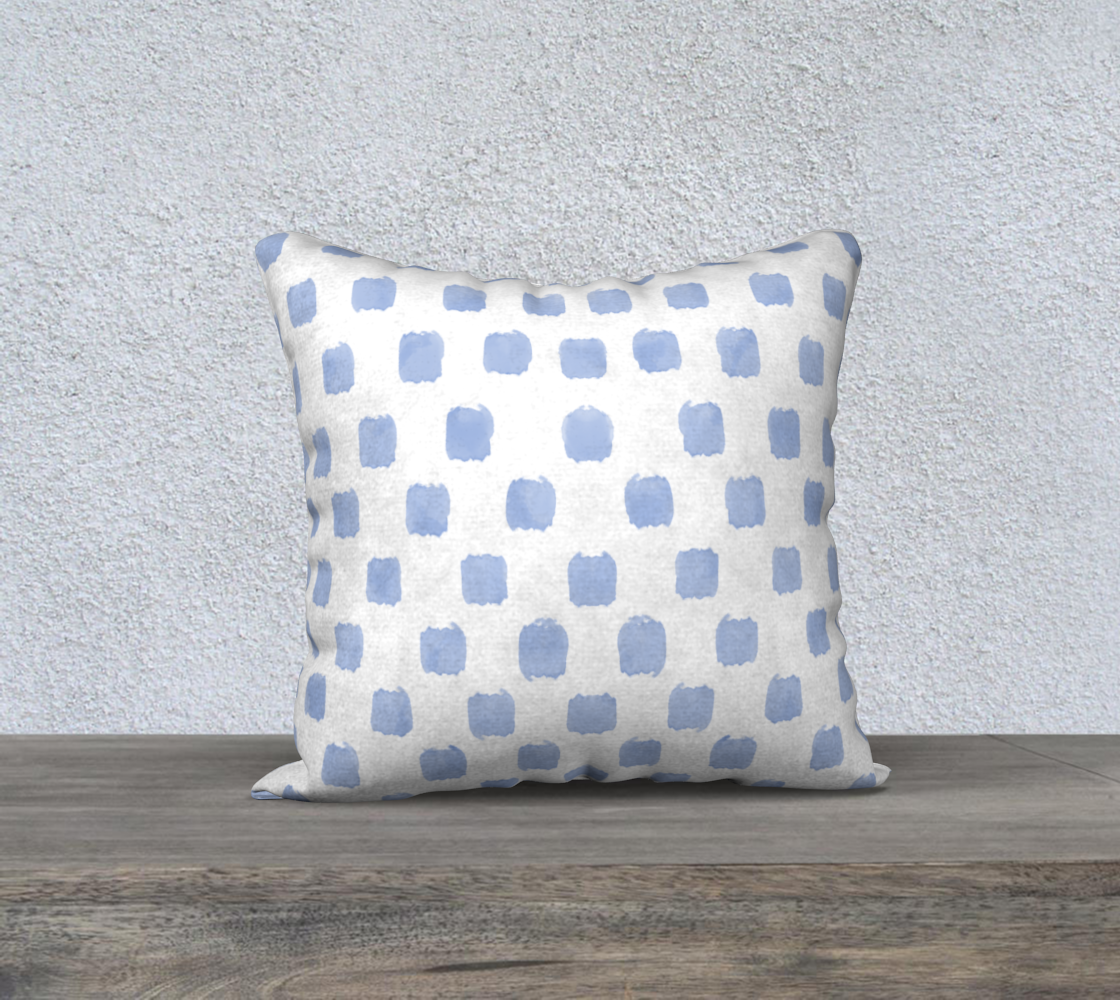 Baby Blues Watercolor  Pillow Cover